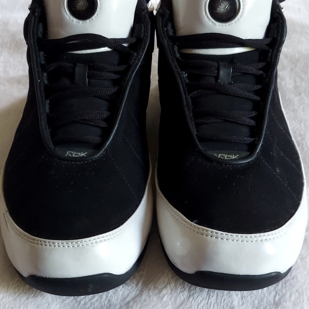 🏀11xHP🏀 Vtg Iverson RBK Off The Clock Collection Patent Leather & Suede Mids - Picture 10 of 12